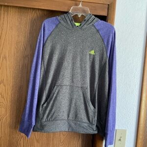 Adidas Gray and Purple Casual Sweater